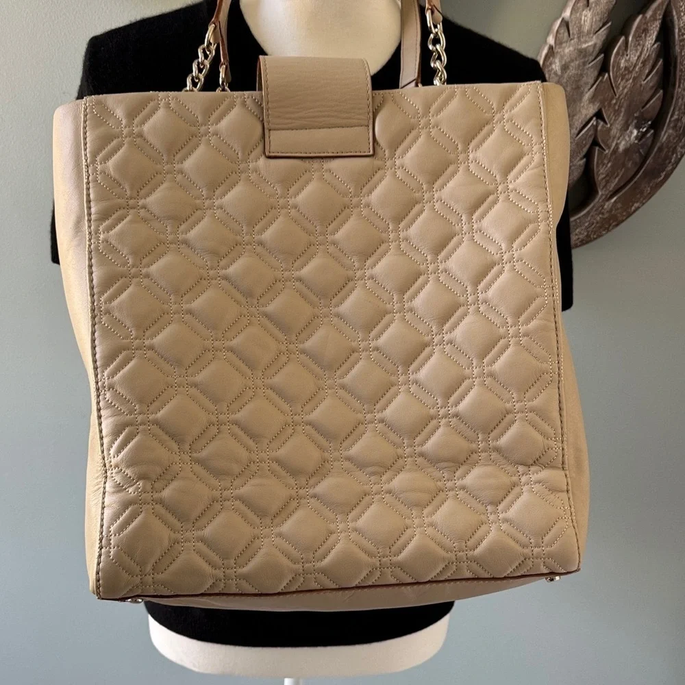 Kate Spade Quilted Large Tan Tote